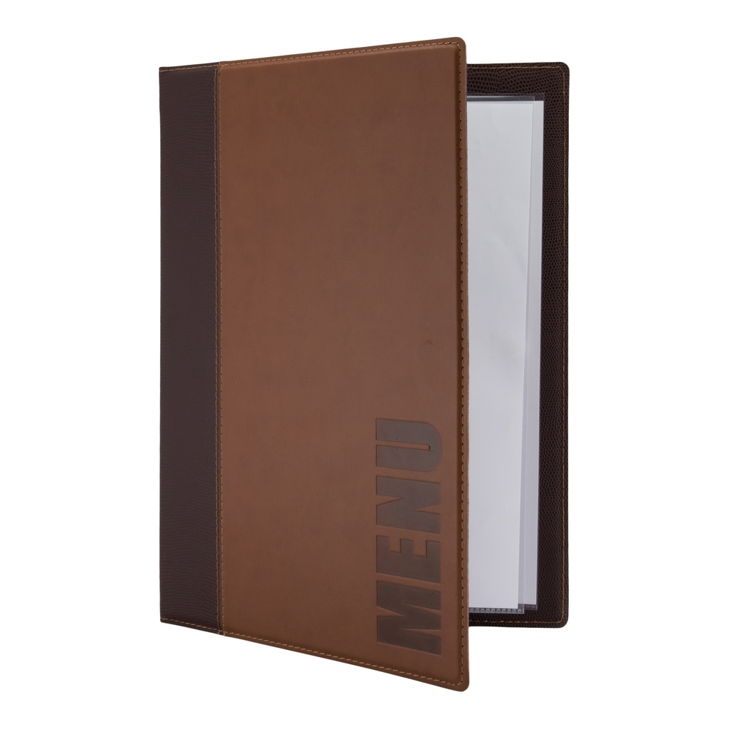 MENU COVER TRENDY BROWN A4 - EACH