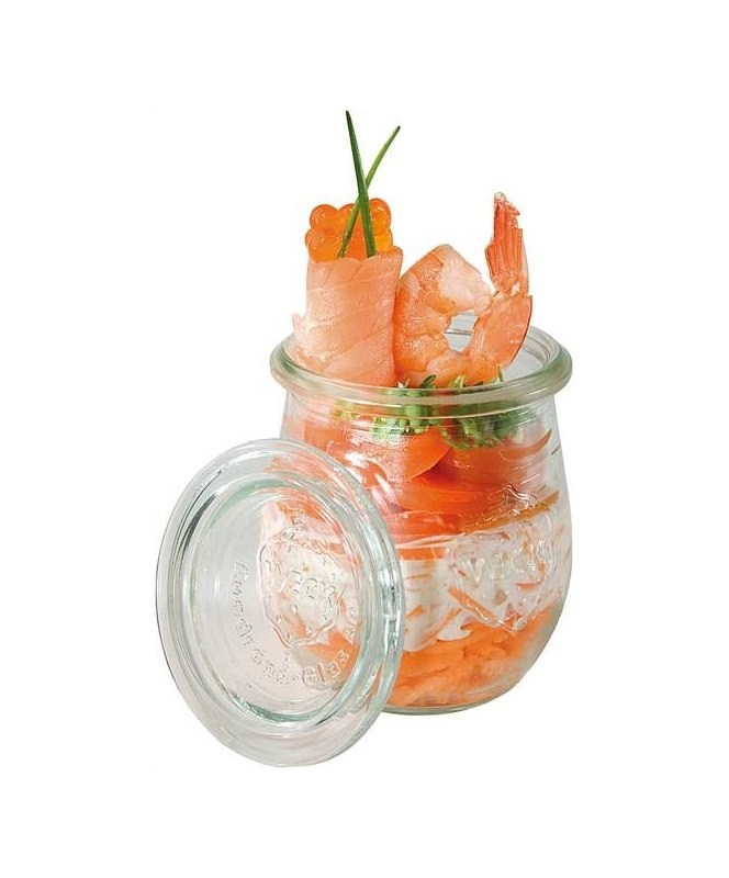 WECK-GLASS 220ML W/COVER - SET OF 12 EACH