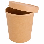 SOUP TUB 16oz KRAFT W/LID - PACK OF 25 EACH