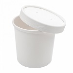SOUP TUB 12oz WHITE W/LID - PACK OF 25 EACH
