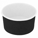 ICE CREAM TUB 8oz BLACK - PACK OF 50 EACH