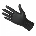 NITRILE GLOVES MEDIUM BLACK - CASE OF 10 BOXES