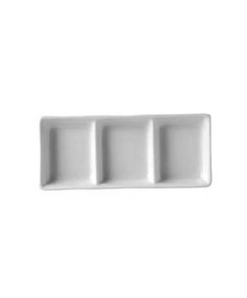SAUCE DISH 3 COMPARTMENT - DOZEN