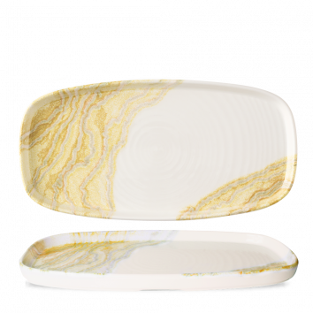 TIDE GOLD OBLONG CHEFS PLATES 11 5/8X5 7/8"