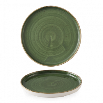 STONECAST SORREL GREEN WALLED PLATE 10 2/8"