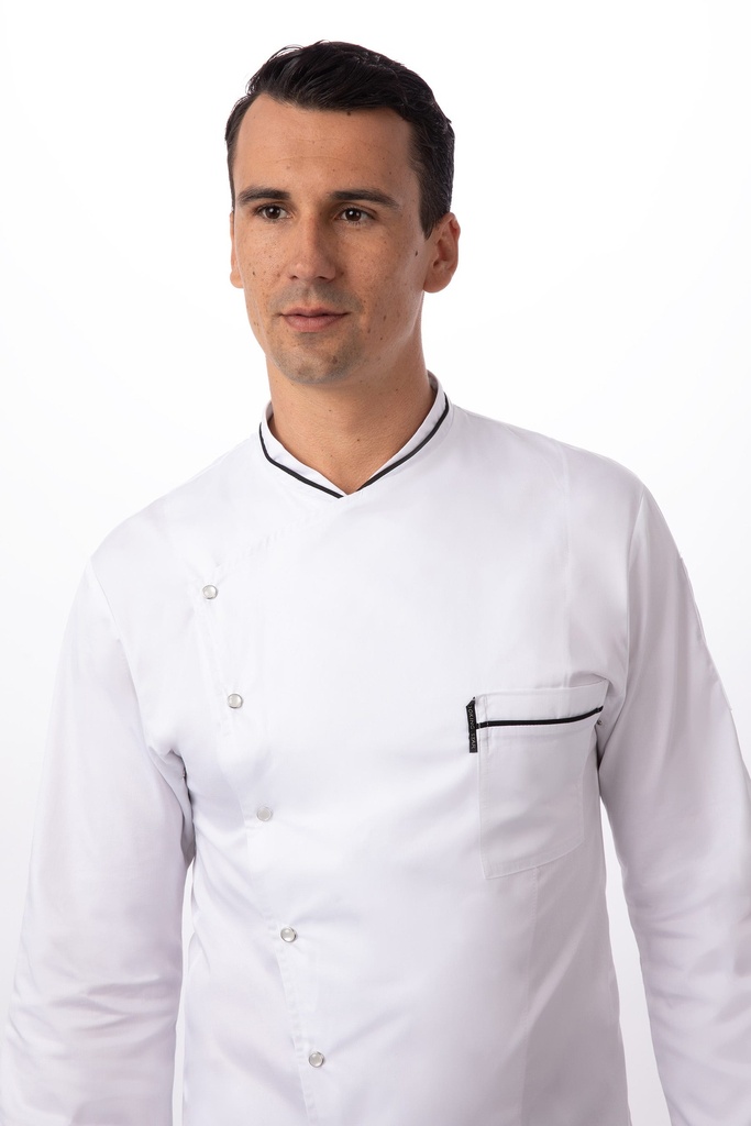 CHICAGO CHEF COAT LONG SLEEVES WHITE - SIZE LARGE/40