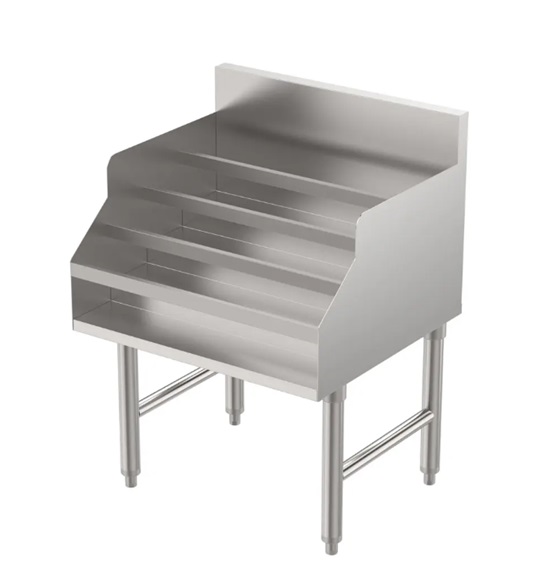 UNDERBAR LIQUOR BOTTLE DISPLAY UNIT, 24"x 21" SS