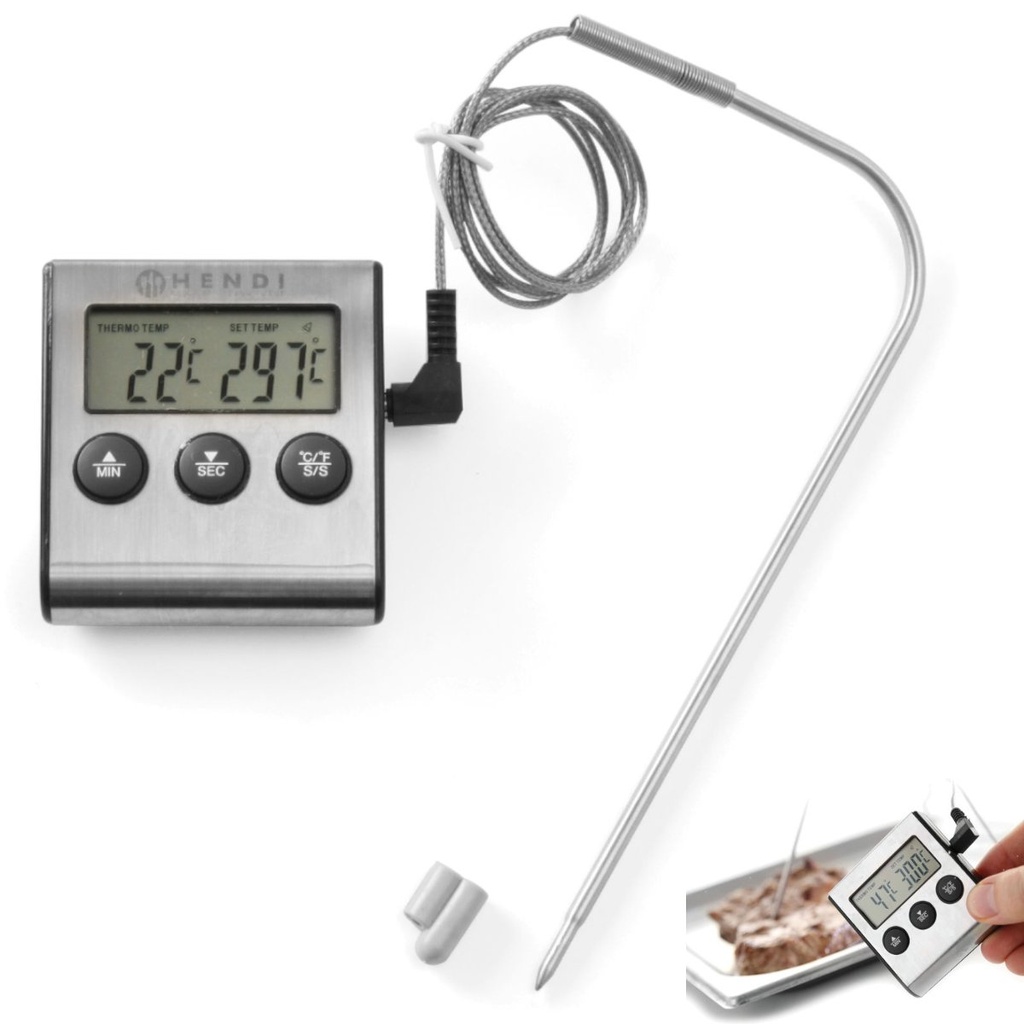 ROASTING THERMOMETER WITH TIMER - EACH