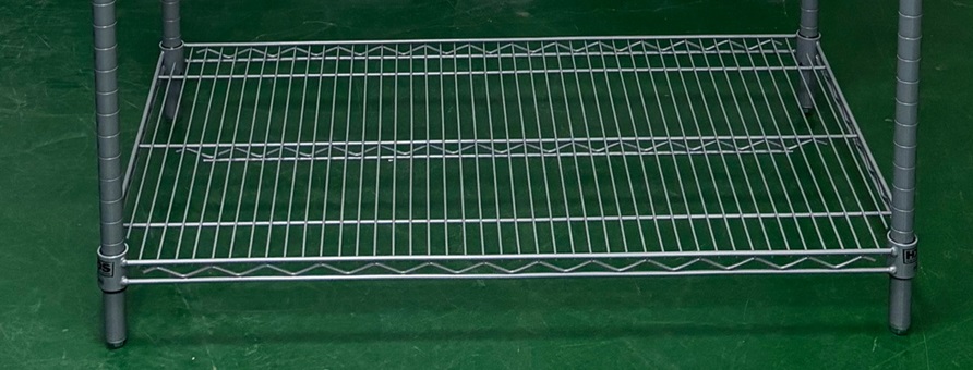 WIRE SHELF 21"x 72", ANTIMICROBIAL - PLATINUM SILVER EPOXY COATED 