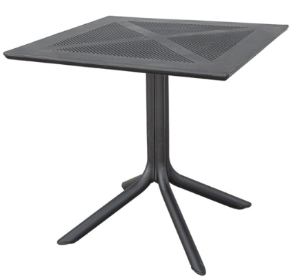 SQUARE TABLE SUPRA-TEK 80X80X75CM BLACK - EACH