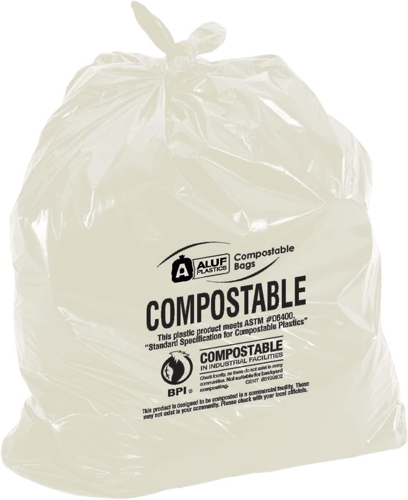 COMPOSTABLE LINER 42 GALLON LOW DENSITY - CASE OF 50 EACH 