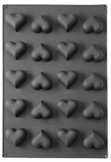 SILICONE MOULD HEART 57X37.5X3.5CM 