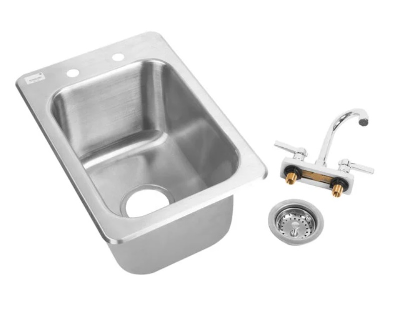 DROP-IN SINK BOWL, 1COMP (19"x13"x10") TBD 