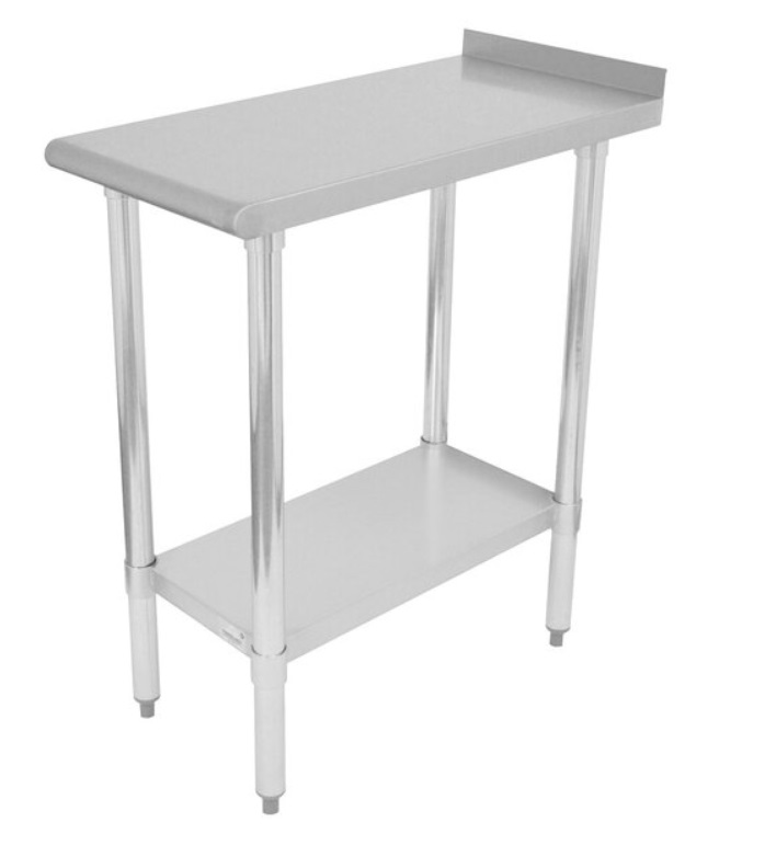 FILLER TABLE 30X18 SS TOP, WITH BACKSPLASH TBD