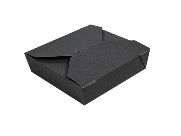 RECTANGULAR MICROWAVE BOX 21.7X21.7X6CM 'THEPACK' BLACK TBD - CASE OF 2 PACK 