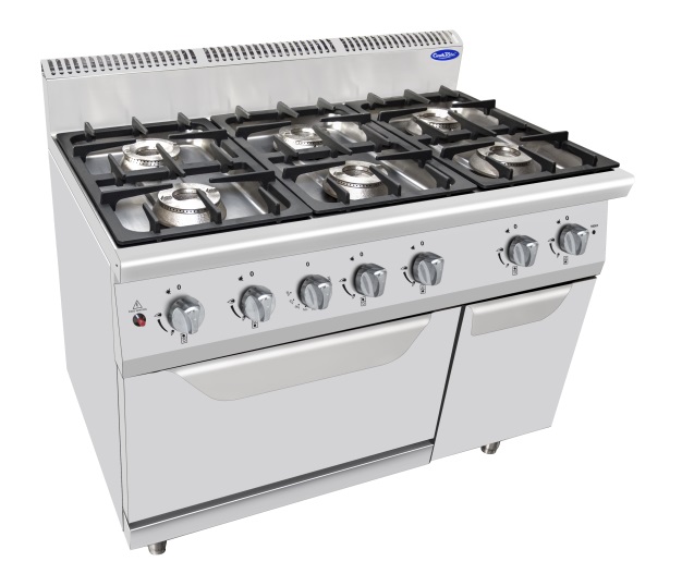GAS RANGE 47"- 6 BURNER STATIC W/OVEN (120CM)  