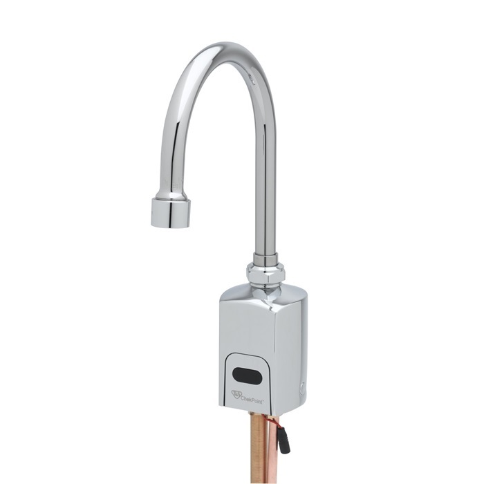 CHECK POINT ELECTRONIC, DECK MOUNT FAUCET - SINGLE HOLE, GOOSENECK