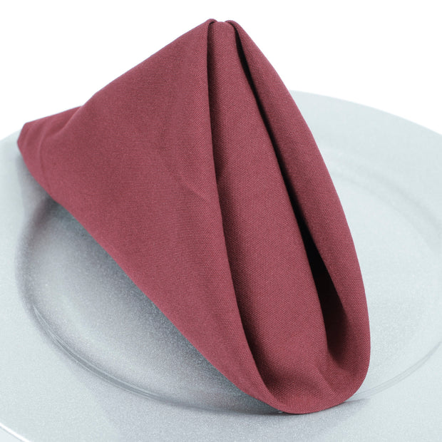 NAPKIN 20X20" BURGUNDY 6.8oz - CASE OF 12 PACK