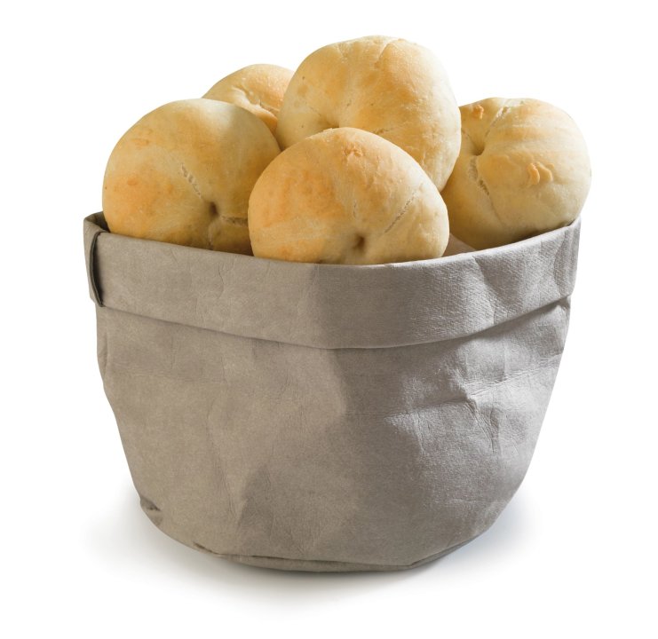 BREAD BAG 17.5CM PAPER IN GRAY