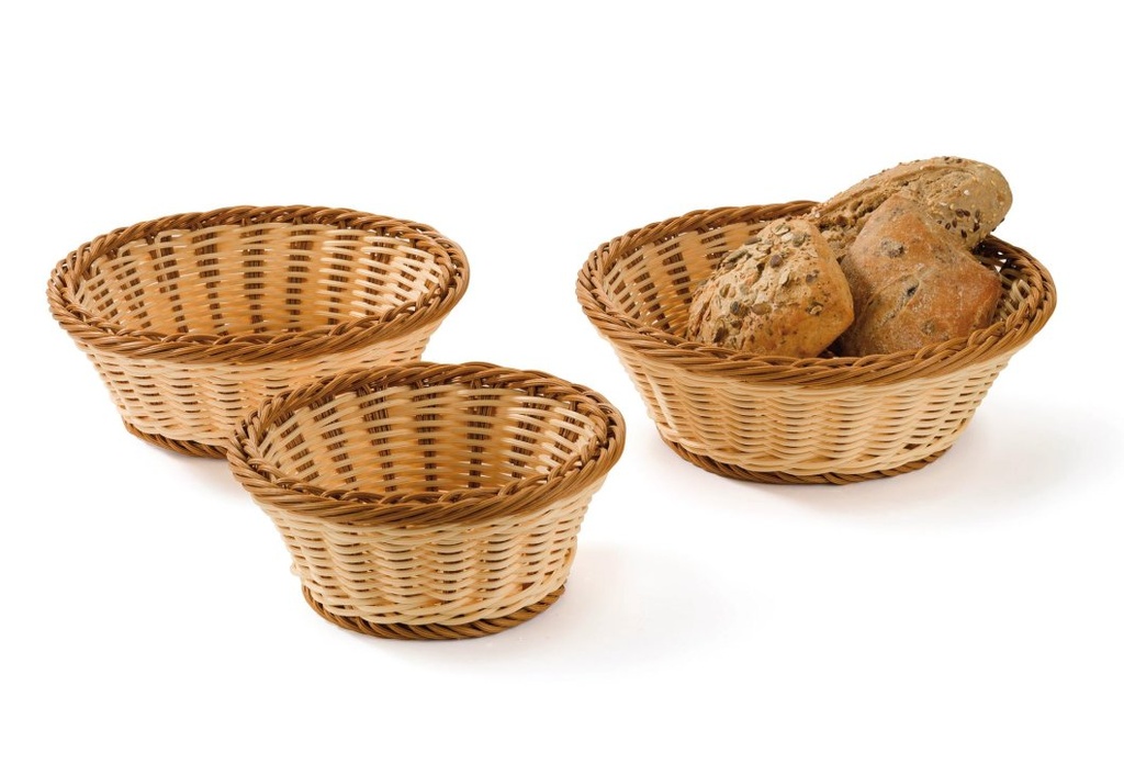 BREAD BASKET ROUND WICKER 23CM