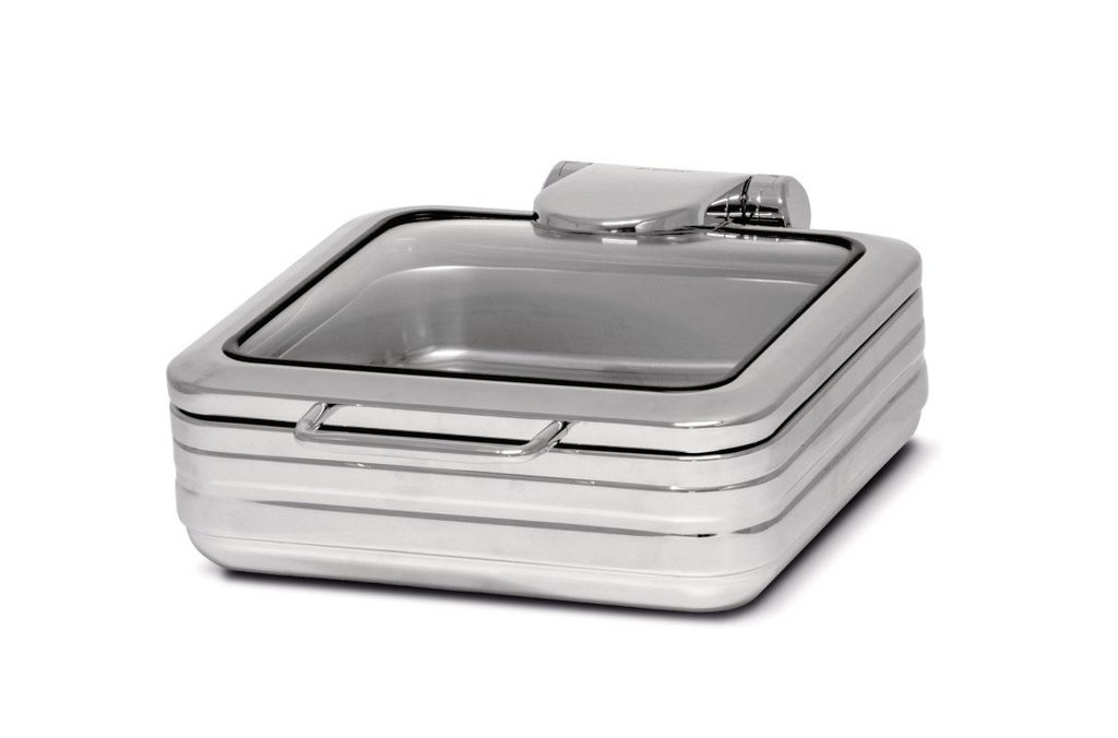 CHAFING DISH SQUARE GLASS TOP 