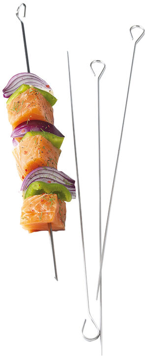 STAINLESS STEEL SKEWERS 35 CM - DOZEN