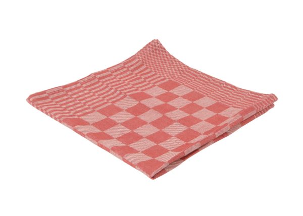 TEA TOWEL 65X65CM RED - PACK OF 6 EACH