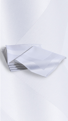 NAPKIN 20"X20"/50X50CM DAMAST WHITE - PACK OF 25 EACH