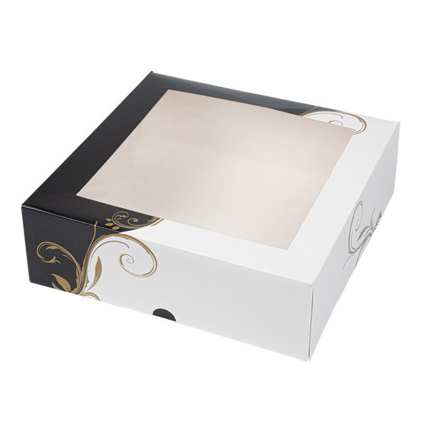 CAKE BOX WITH WINDOW 23X23X7.5CM CLASSIC - CASE OF 4 PACK