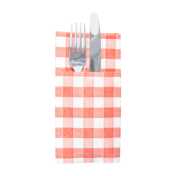 NAPKIN KANGAROO 'LINEN LIKE' VICHY 40X40CM TBD - PACK OF 50 EACH 