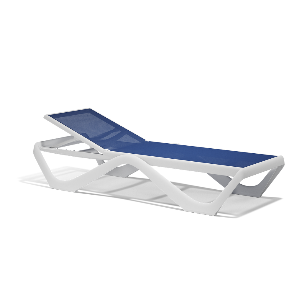 LOVE SUN LOUNGER, WHITE+BLUE - EACH 