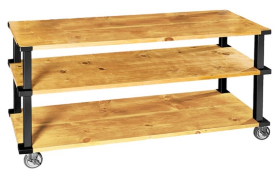 SERVICE CART WOOD 183X61X112CM