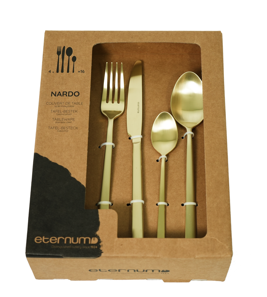 CUTLERY SET NARDO CHAMPAGNE - SET OF 16 PIECES 