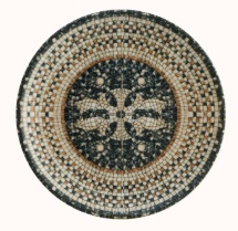 MESOPOTAMIA MOSAIC BLACK FLAT PLATE 11"/28cm - EACH 