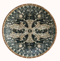 MESOPOTAMIA MOSAIC BLACK DEEP PLATE 9"/23cm - EACH 