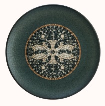 MESOPOTAMIA MOSAIC ANTHRACITE FLAT PLATE 7"/17cm - EACH 