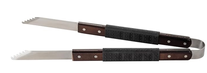 BBQ GRILLING TONGS WOOD - EACH