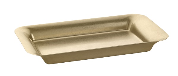 SERVING TRAY PVD PALE GOLD STONE WASHED - EACH 