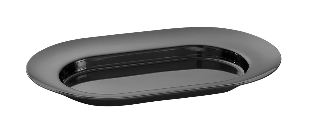 COFFEE CULTURE TRAY 19X12X2CM PVD GUN METAL - EACH   