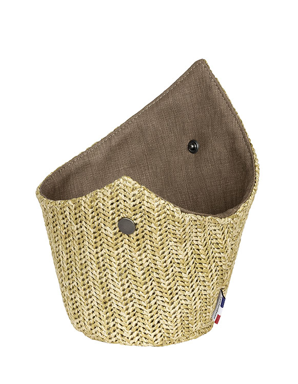 BORÉAL STRAW/MOLE GREY BASKET Ø 15CM - EACH  