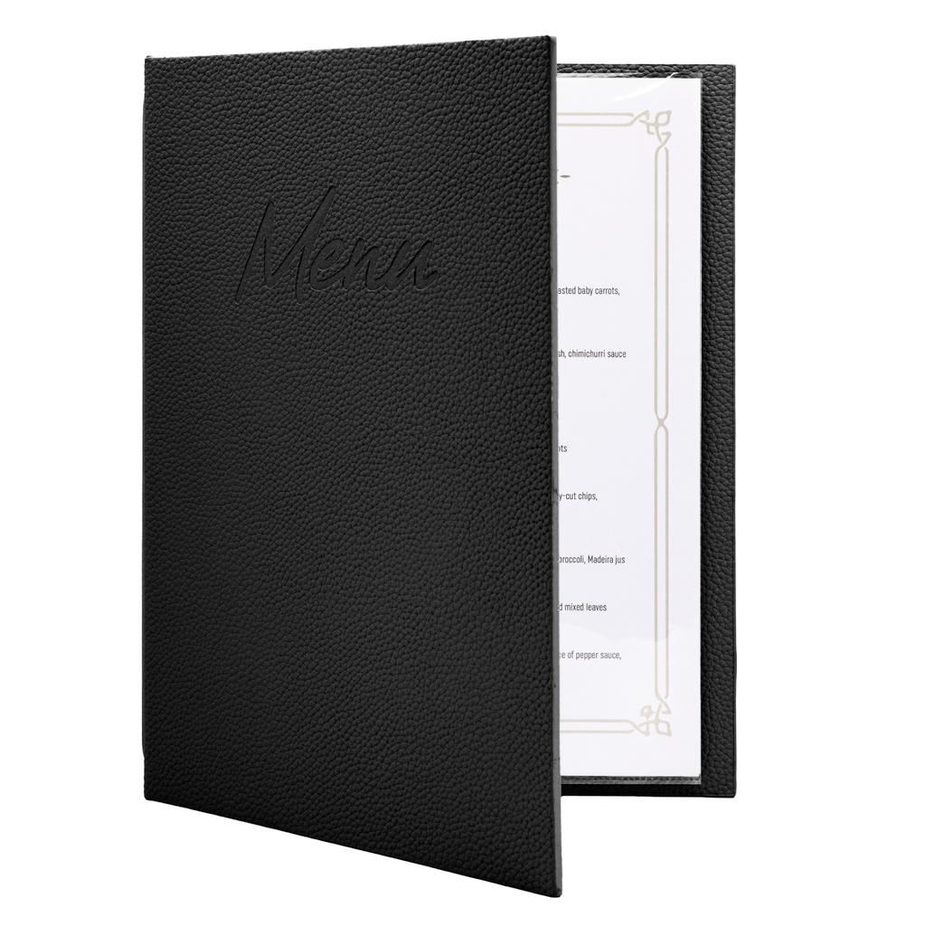 MENU COVER SIGNATURE BLACK A4 - EACH 