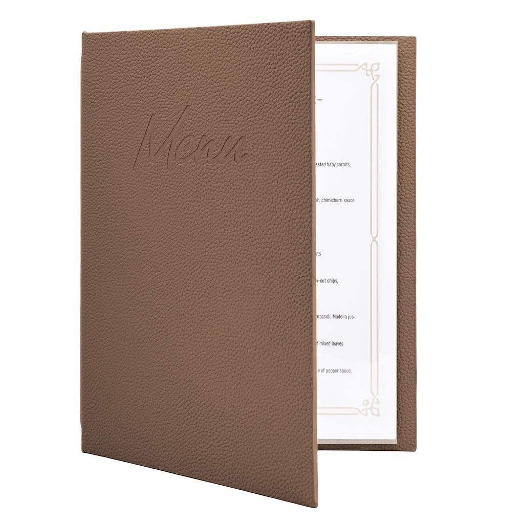 MENU COVER SIGNATURE BROWN A4 - EACH 