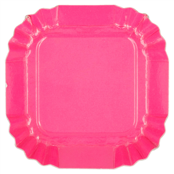 MINI PASTRY TRAYS FUCHSIA 5.5X5.5CM - BOX OF 100 EACH    
