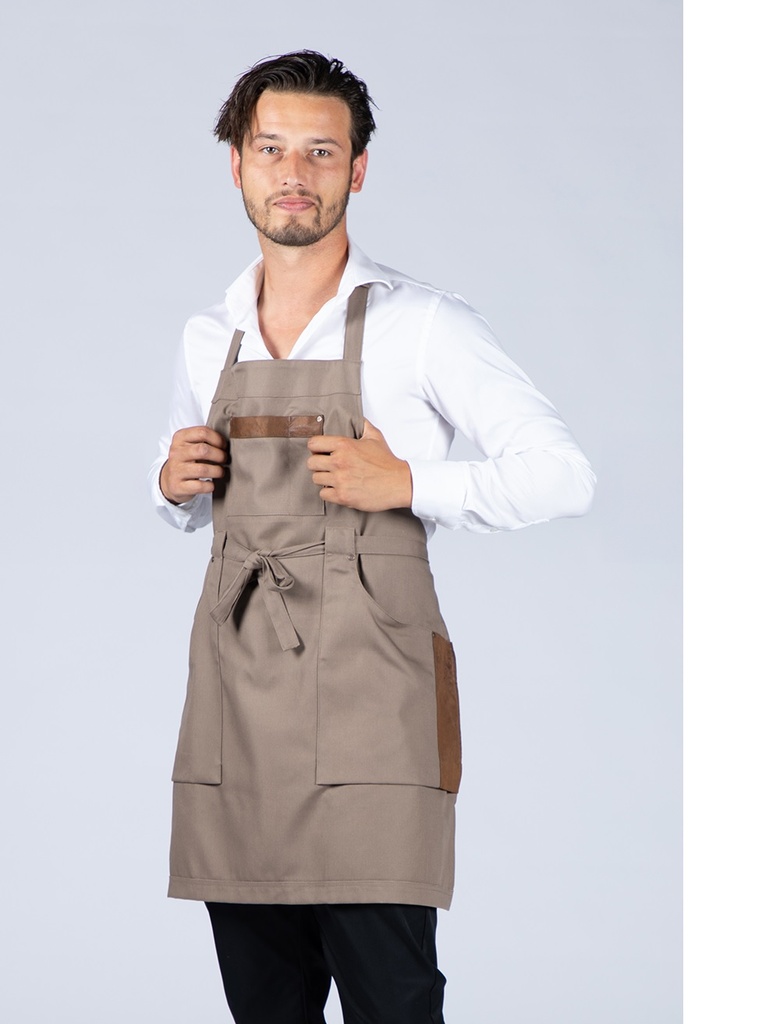 BIB APRON HUNTER TAUPE - EACH 