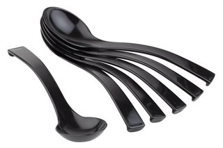 DELICATESSEN SPOON SET BLACK - SET OF 6 EACH