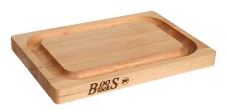 [BOOS 209] CHOP-N-SLICE CUTTING BOARD 12"X8"X1" GROOVED AND REVERSIBLE