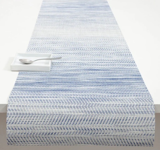 [CHI 100438-001 BLUE] WAVE TABLE RUNNER BLUE
