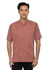 [CHW BCSZ009-L BRI] SPRINGFIELD CHEF COAT SHORT SLEEVE BRICK - SIZE LARGE