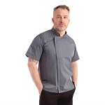 [CHW BCSZ009-XL GRY] SPRINGFIELD CHEF COAT SHORT SLEEVE GREY - SIZE XLARGE