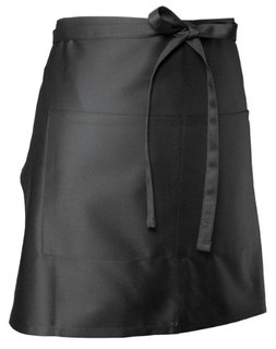 [CHW F28-BLACK] HALF BISTRO APRON BLACK - EACH